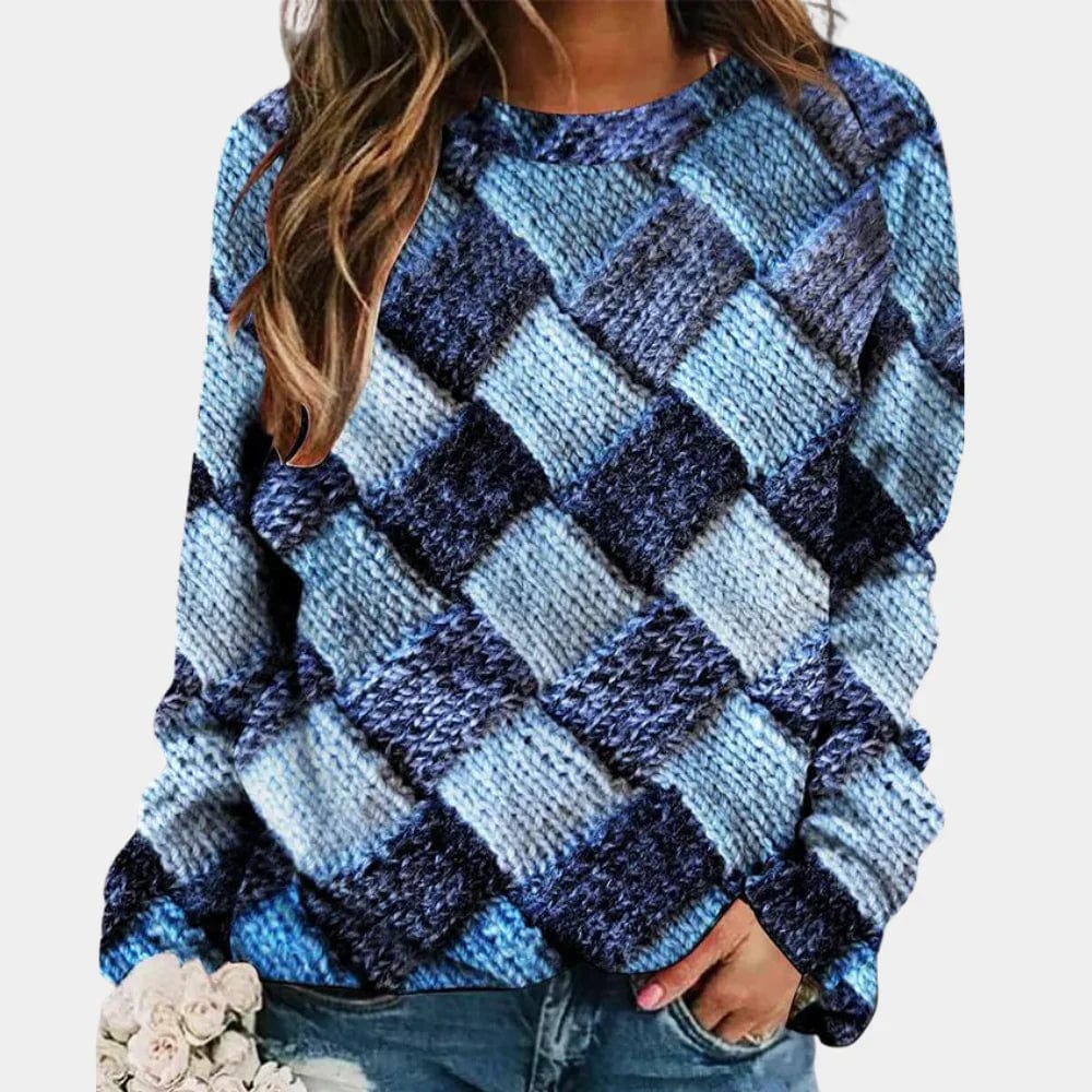 Primadon Damenpullover Blau / XS Eleganter Damenpullover weich atmungsaktiv vielseitig für Herbst Winter