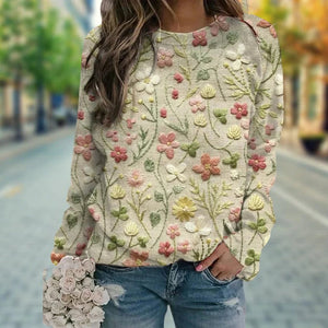 Primadon Damenpullover Blumen / S Phaedra | weicher Strickpullover für Damen Winter