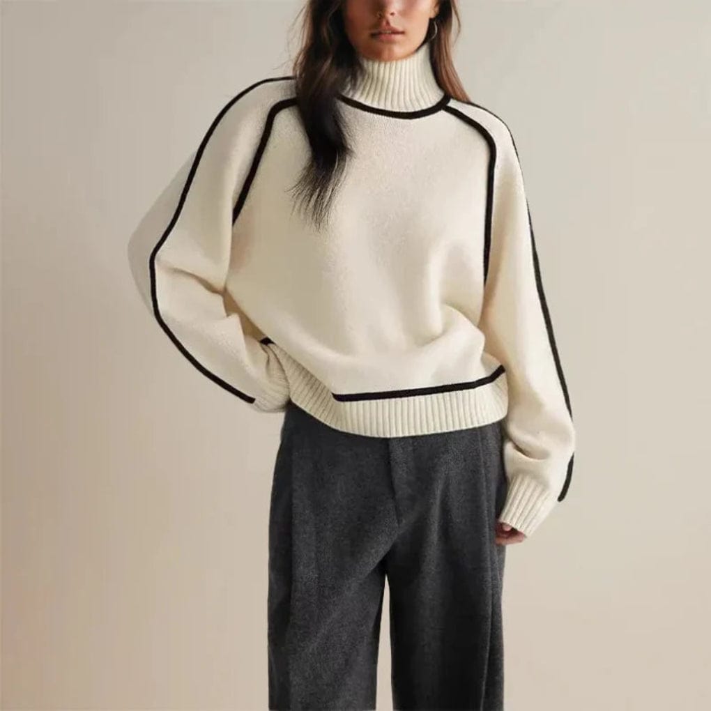 Primadon Damenpullover Creme Weiß-a / S Clara | Warmer Rollkragenpullover Damen aus Kaschmir Winter
