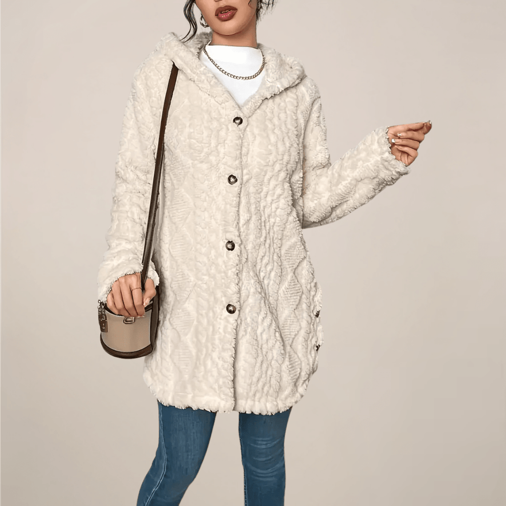 Primadon Damenpullover Creme / XS Lara | Elegante Strickjacke Damen Lang für Winter