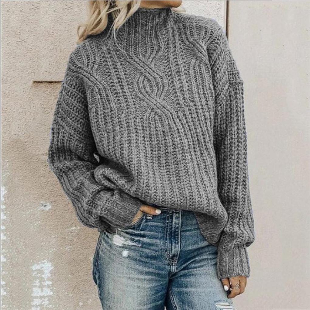 Primadon Damenpullover Grau / S Clara | Eleganter Damenpullover aus Baumwolle normaler Schnitt