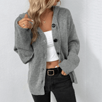 Primadon Damenpullover Grau / S Romy | warme Strickjacke für Damen Winter