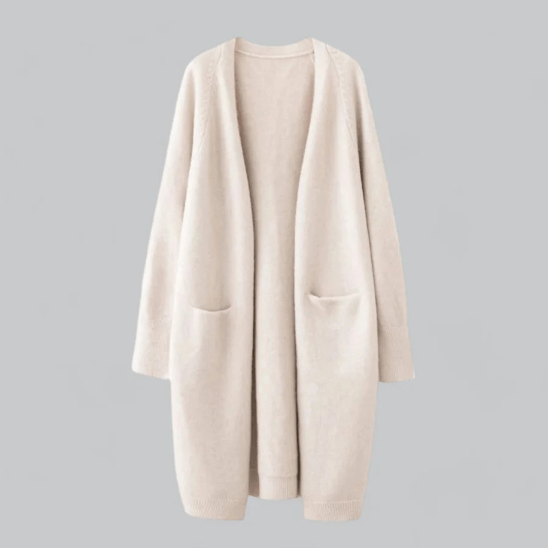 Primadon Damenpullover Khaki / Einheitsgröße Selina | weiche Strickjacke für Damen langarm