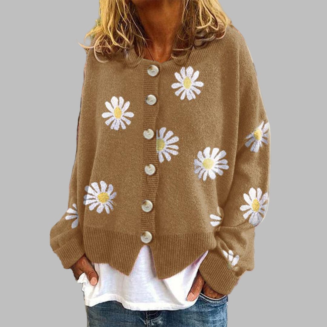 Primadon Damenpullover Khaki / S Eleganter Damenpullover aus Baumwolle weich atmungsaktiv für Herbst Winter
