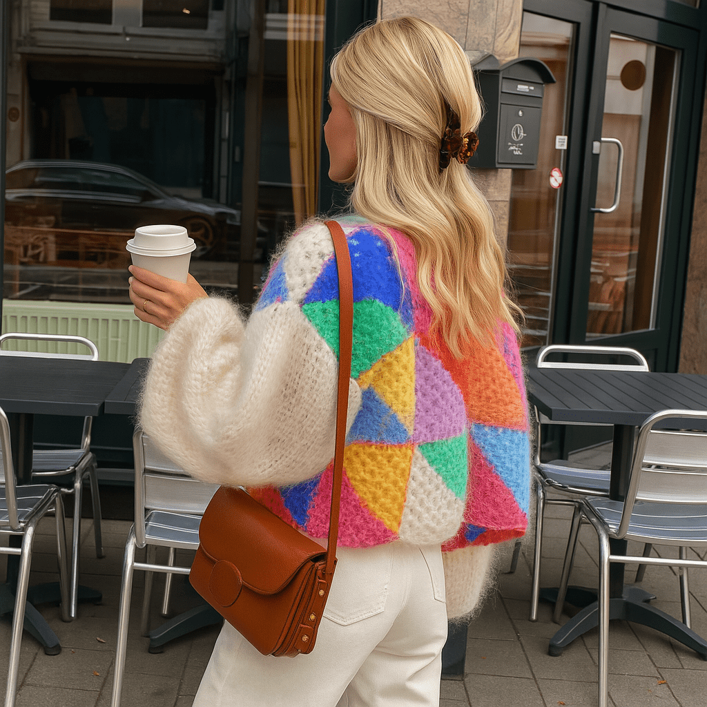 Primadon Damenpullover Lässiger Strickcardigan für Damen offen atmungsaktiv vielseitig Frühling Herbst