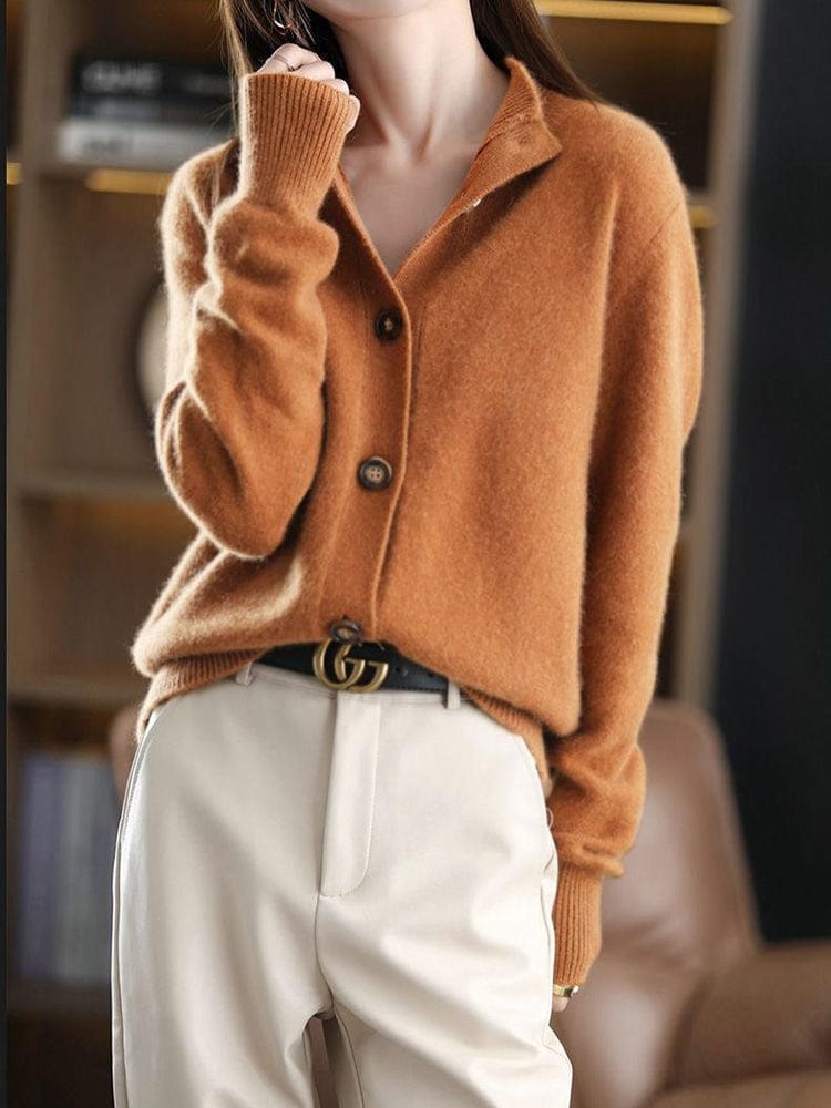 Primadon Damenpullover Nora Damen Strickjacke | Hochkragen, Vintage-Charme, Bequem