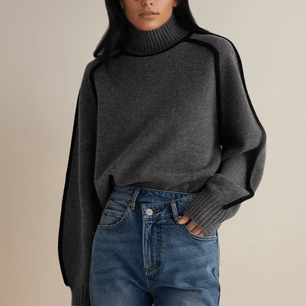 Primadon Damenpullover Platin Grau / S Clara | Warmer Rollkragenpullover Damen aus Kaschmir Winter