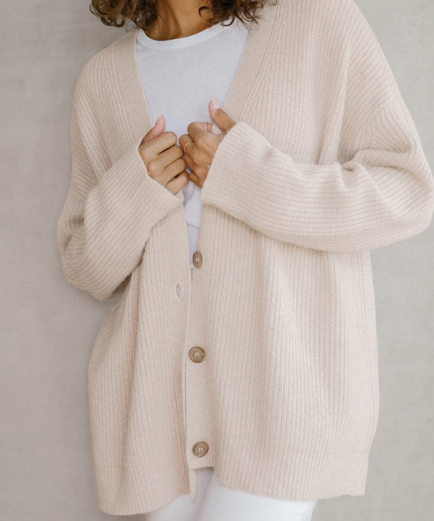Primadon Damenpullover Rosa / XS Amelie | Elegante Strickjacke Damen Lang Oversized