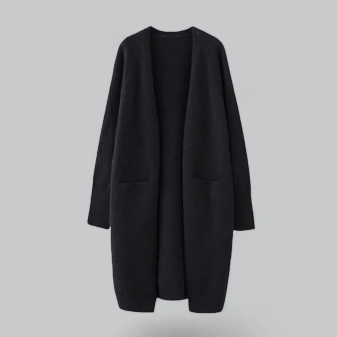 Primadon Damenpullover Schwarz / Einheitsgröße Selina | weiche Strickjacke für Damen langarm