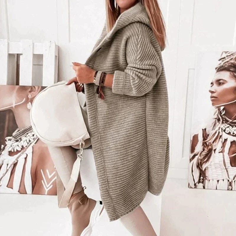 Primadon Damenpullover Weiche Strickjacke für Damen langarm gemütlich elegant Herbst atmungsaktiv