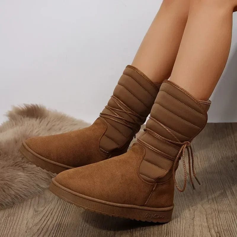 Primadon Damenstiefel Amelie | Elegante Schnürstiefel für Damen mit Fellfutter