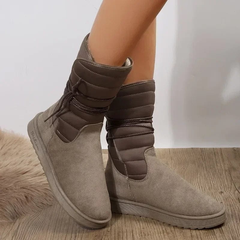 Primadon Damenstiefel Amelie | Elegante Schnürstiefel für Damen mit Fellfutter