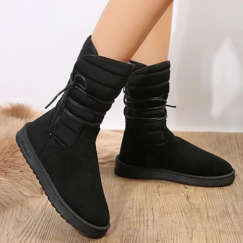 Primadon Damenstiefel Amelie | Elegante Schnürstiefel für Damen mit Fellfutter