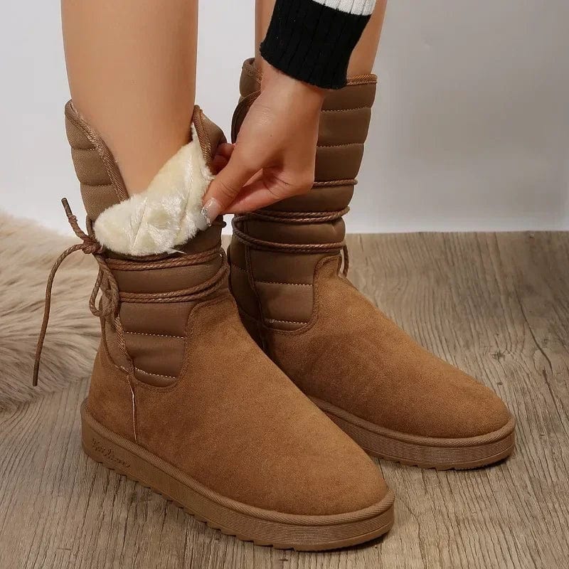 Primadon Damenstiefel Amelie | Elegante Schnürstiefel für Damen mit Fellfutter