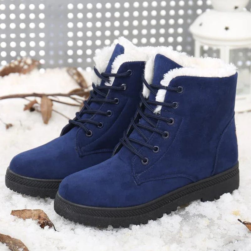 Primadon Damenstiefel Amelie | Elegante Schnürstiefel für Damen schwarz mit dicker Sohle