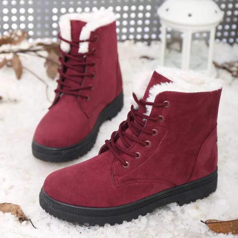 Primadon Damenstiefel Amelie | Elegante Schnürstiefel für Damen schwarz mit dicker Sohle