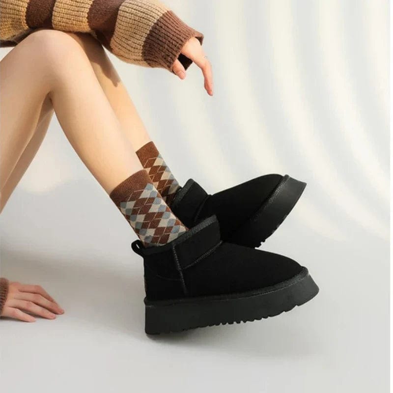Primadon Damenstiefel Amelie | Elegante Stiefeletten für Damen mit Plüschfutter