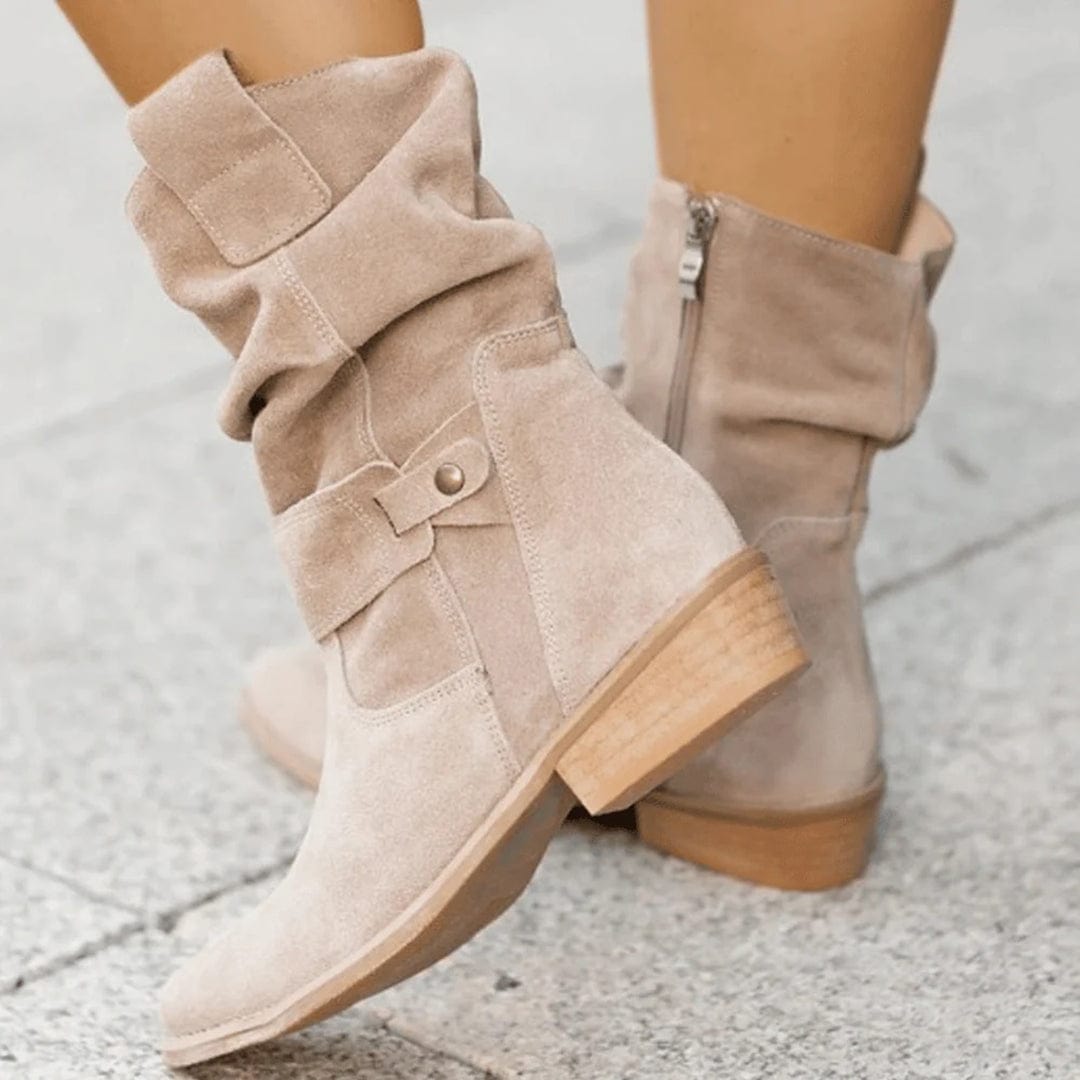 Primadon Damenstiefel Beige / 2 Clara | Lässige Slouch-Stiefel für Damen schwarz Herbst
