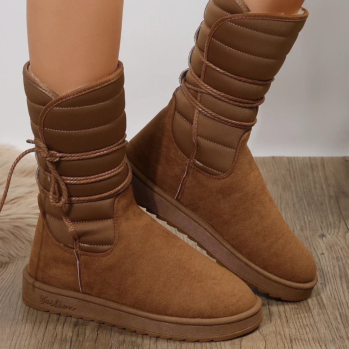 Primadon Damenstiefel Braun / 2.5 Amelie | Elegante Schnürstiefel für Damen mit Fellfutter