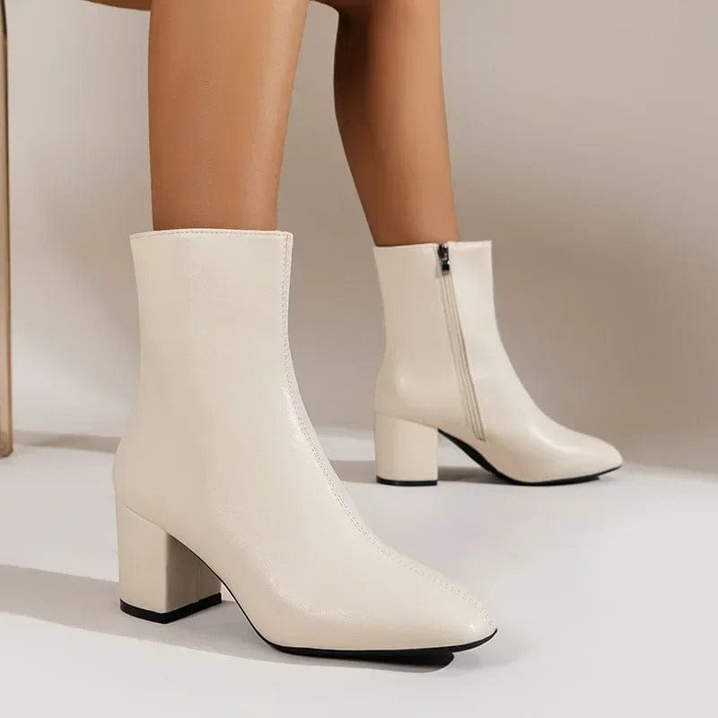 Primadon Damenstiefel Clara | Elegante Knöchelstiefel für Damen Blockabsatz