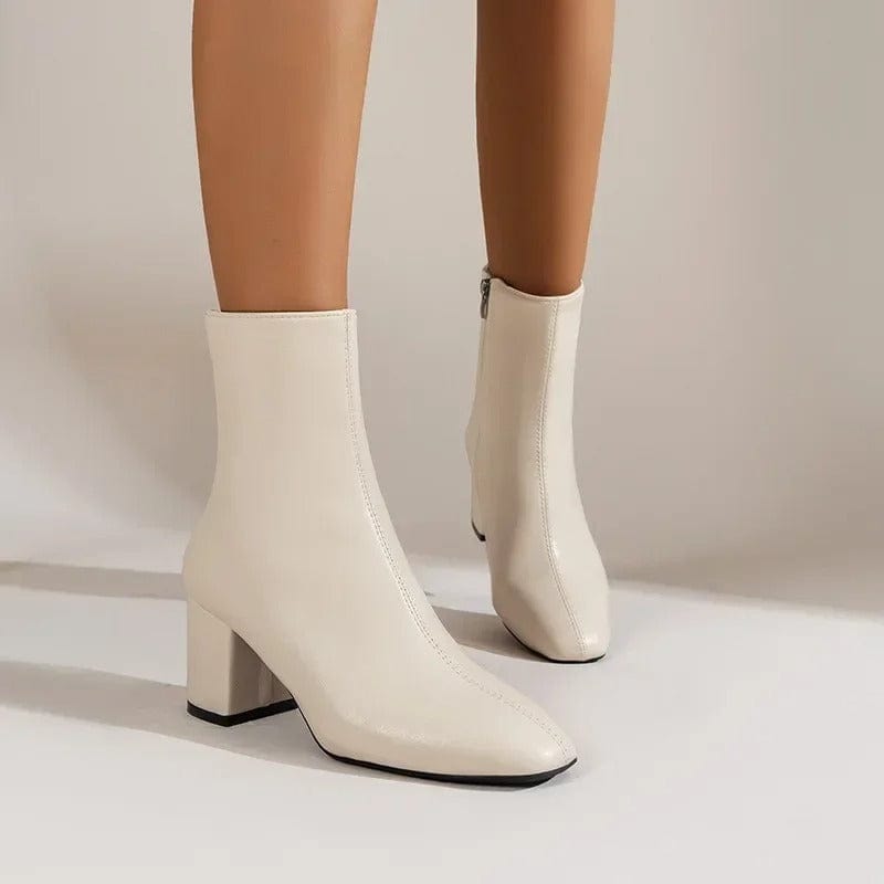 Primadon Damenstiefel Clara | Elegante Knöchelstiefel für Damen Blockabsatz