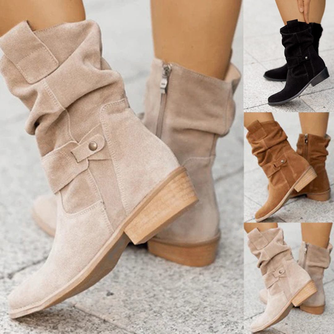 Primadon Damenstiefel Clara | Lässige Slouch-Stiefel für Damen schwarz Herbst