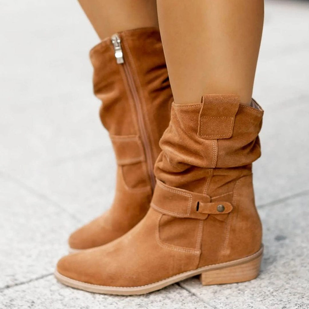 Primadon Damenstiefel Clara | Lässige Slouch-Stiefel für Damen schwarz Herbst
