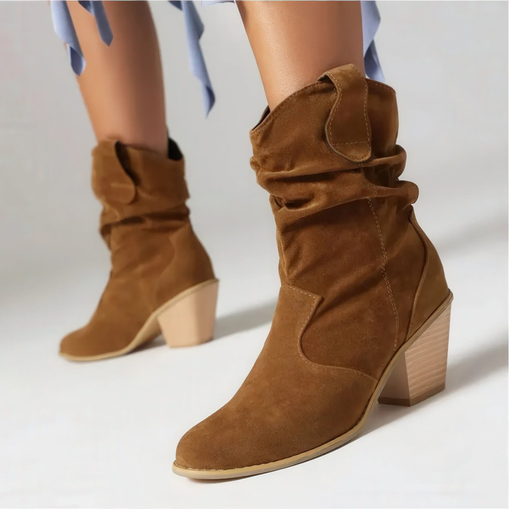 Primadon Damenstiefel Kastanie / 35 Savina elegante Westernboots für Damen mid-calf