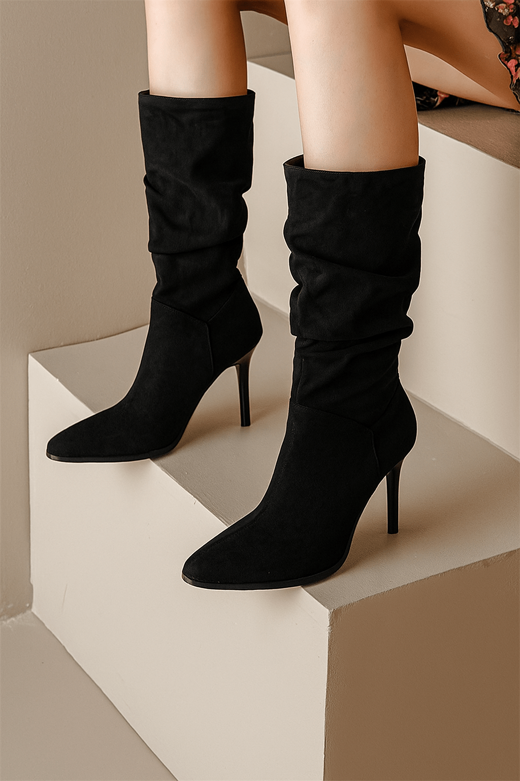 Primadon Damenstiefel Noor elegante Wildleder-Stiefeletten für Damen stiletto