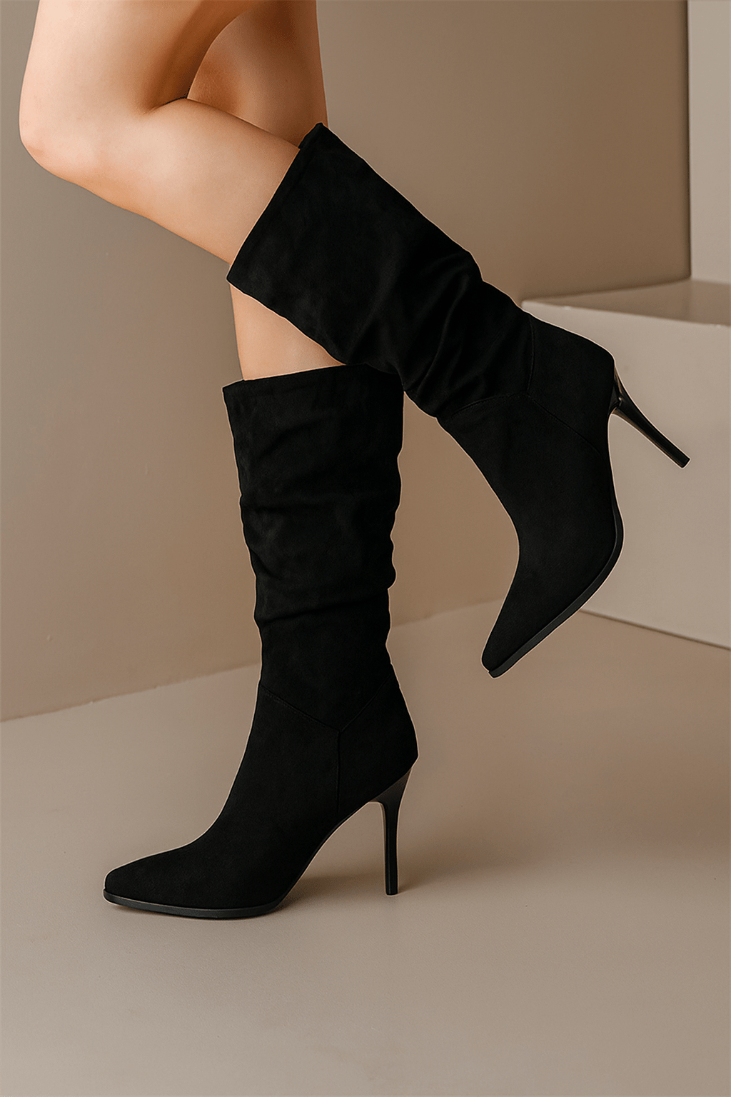 Primadon Damenstiefel Noor elegante Wildleder-Stiefeletten für Damen stiletto