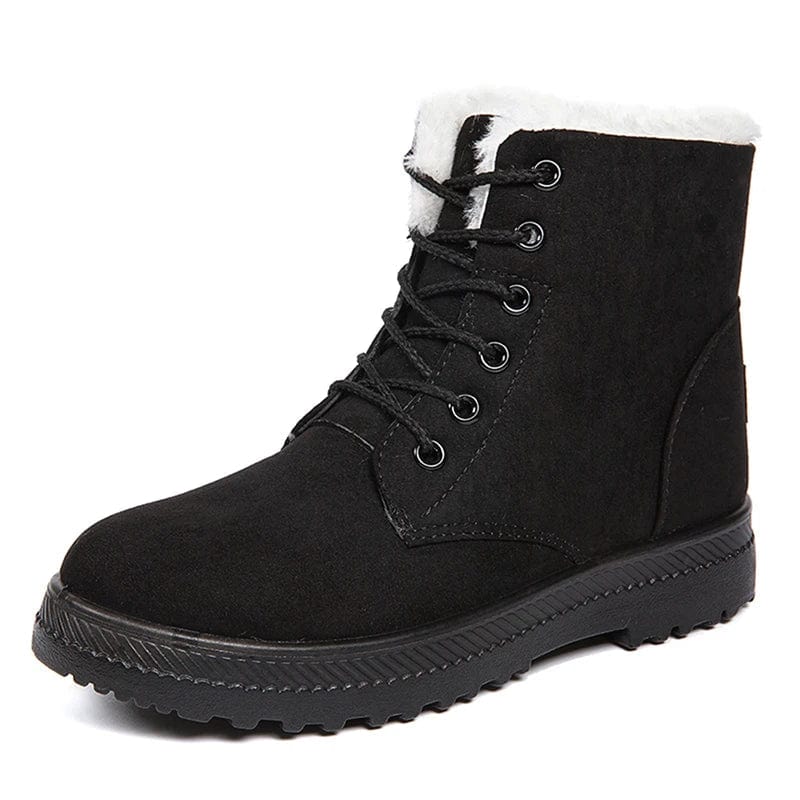 Primadon Damenstiefel Schwarz / 2.5 Amelie | Elegante Schnürstiefel für Damen schwarz mit dicker Sohle