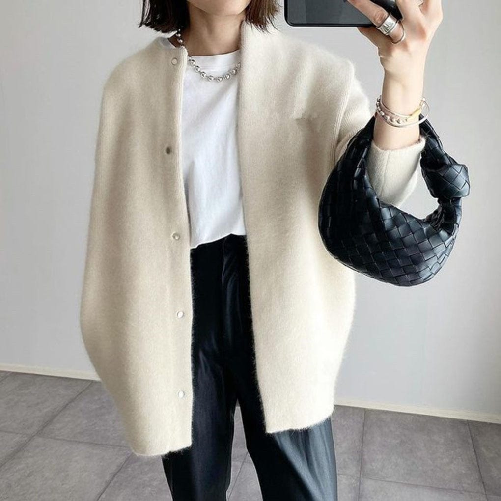 Primadon Damenstrickjacken Cremeweiß / XS Eleganter Cardigan für Damen weich atmungsaktiv ganzjährig Büro Freizeit