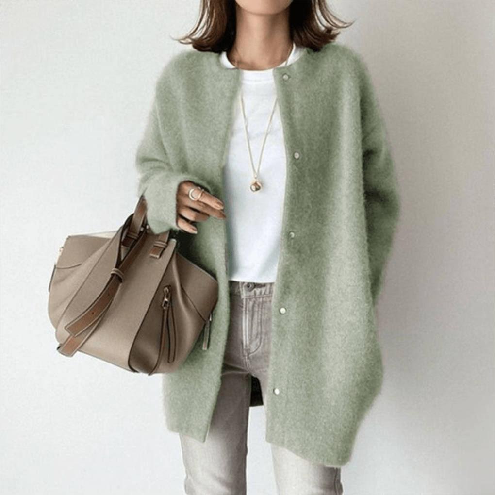 Primadon Damenstrickjacken Grün / XS Eleganter Cardigan für Damen weich atmungsaktiv ganzjährig Büro Freizeit