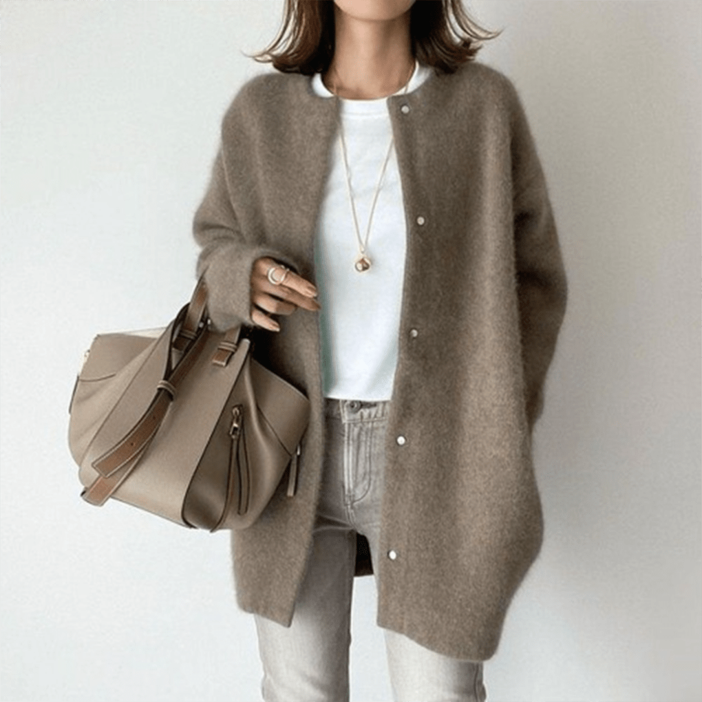 Primadon Damenstrickjacken Kaffee / XS Eleganter Cardigan für Damen weich atmungsaktiv ganzjährig Büro Freizeit