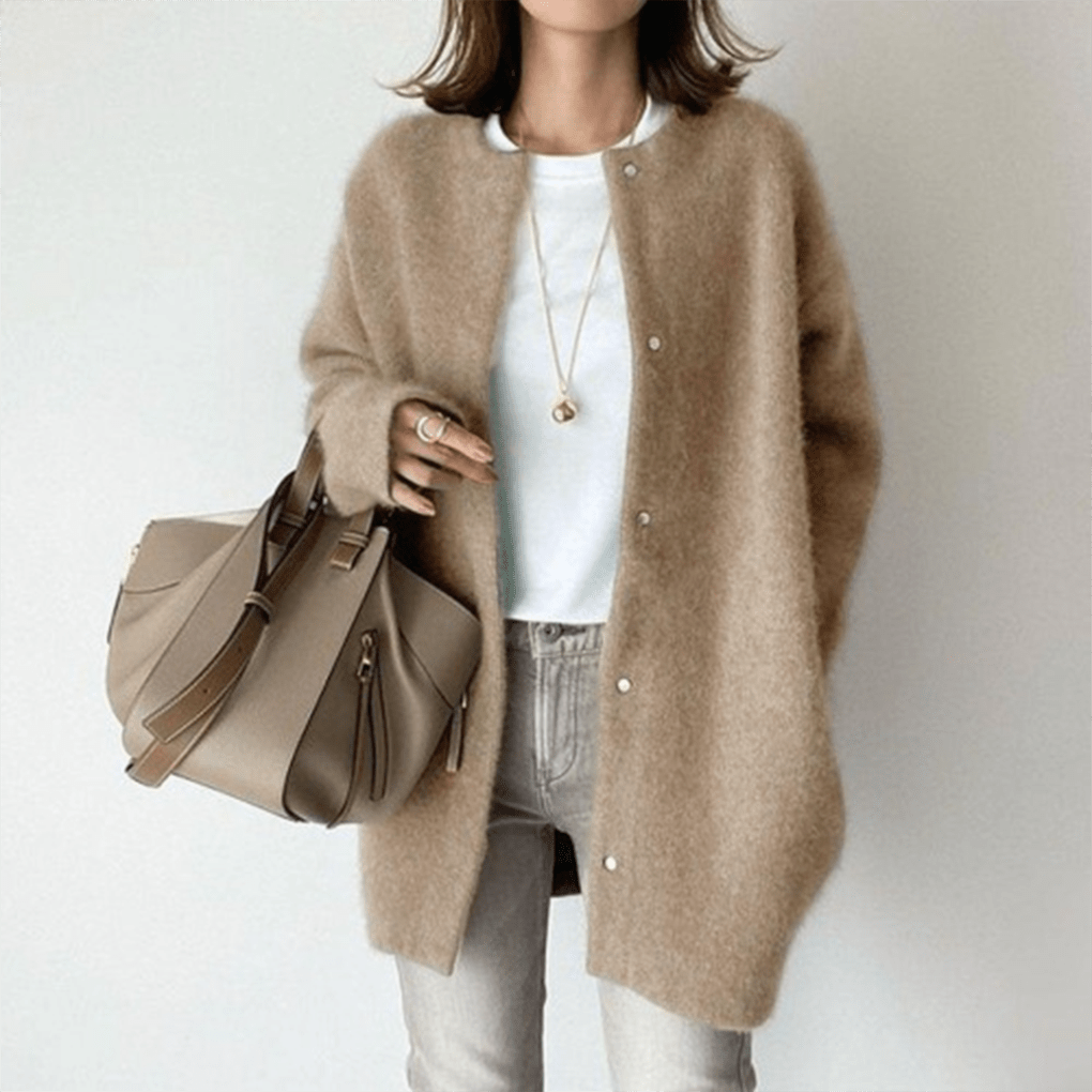 Primadon Damenstrickjacken Khaki / XS Eleganter Cardigan für Damen weich atmungsaktiv ganzjährig Büro Freizeit