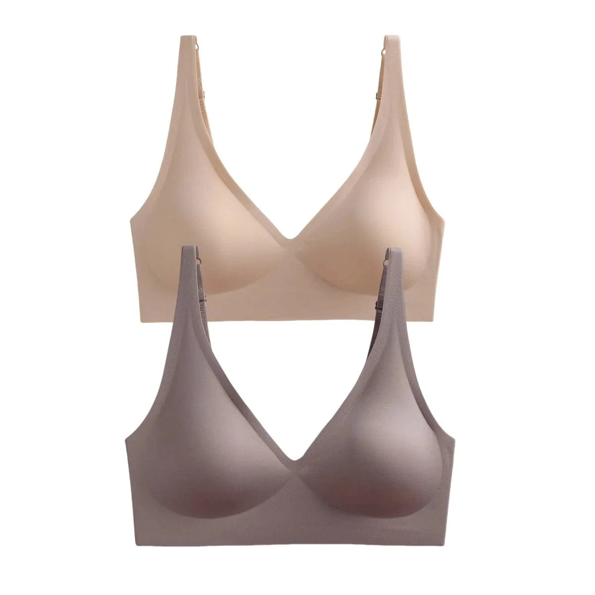 Primadon Damenunterwäsche Beige-Lila-Grau / 70A-C Nina | elegantes Pushup-Set für Damen weich