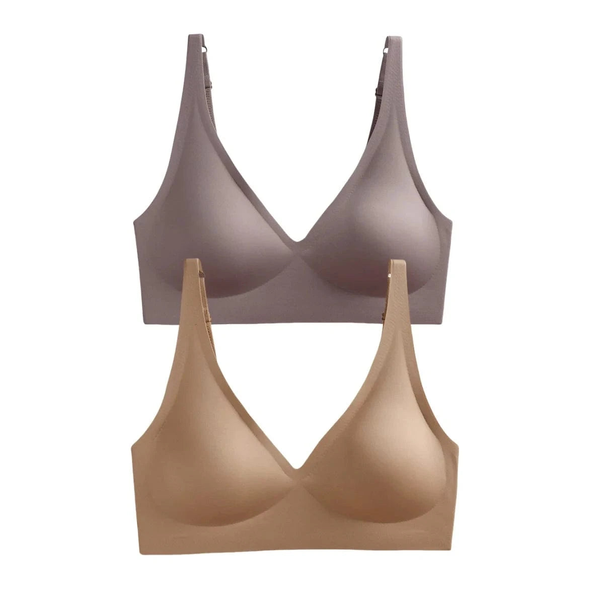 Primadon Damenunterwäsche Lila-Grau-Hellkhaki / 70A-C Nina | elegantes Pushup-Set für Damen weich