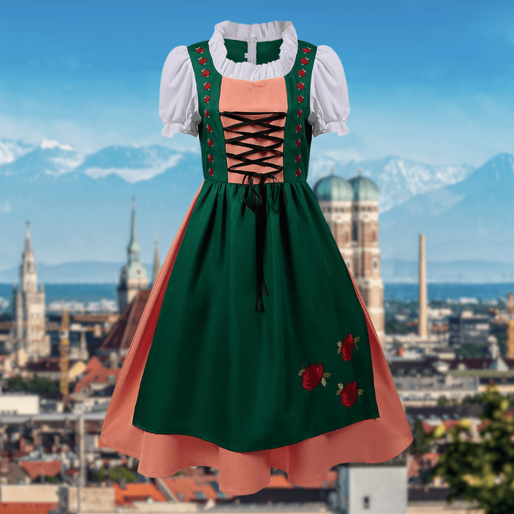 Primadon Dirndl Greta | Elegantes Midi-Dirndl für Damen Herbst