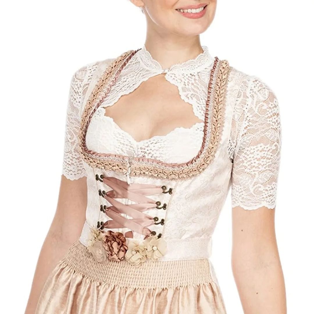 Primadon Dirndl & Trachtenkleider Alina | Elegante Dirndlbluse Spitze für Damen Oktoberfest