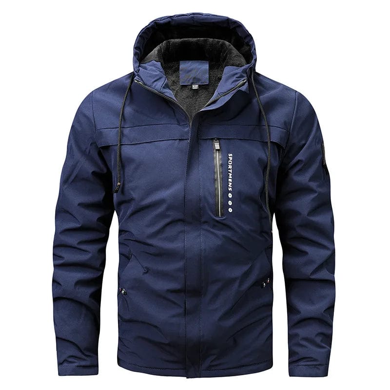Primadon Fleecejacken Blau / XS Leon | Sportliche Fleecejacke für Herren mit Kapuze