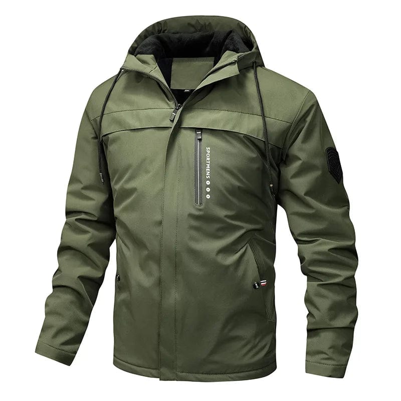 Primadon Fleecejacken Grün / XS Leon | Sportliche Fleecejacke für Herren mit Kapuze
