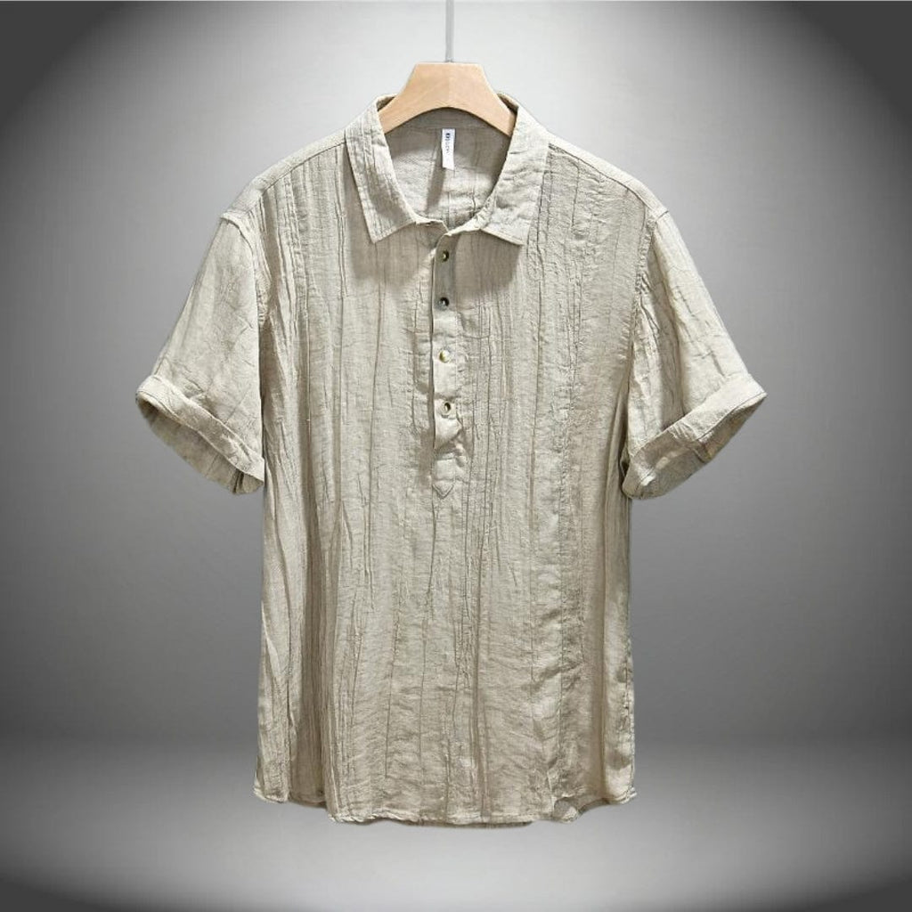 Primadon Freizehemden Beige / S Jacob | Atmungsaktives Leinenhemd für Herren Sommer