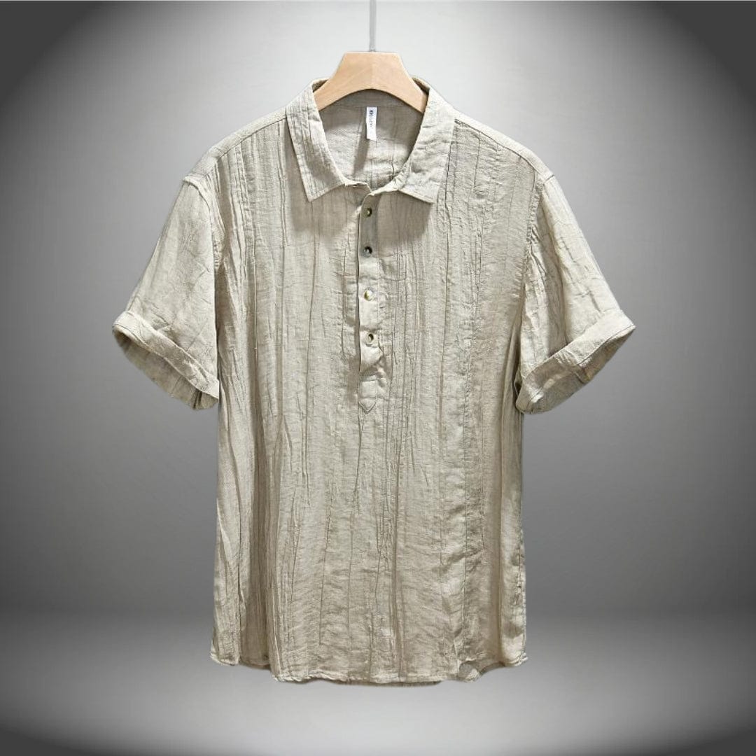 Primadon Freizehemden Beige / S Jacob | Atmungsaktives Leinenhemd für Herren Sommer