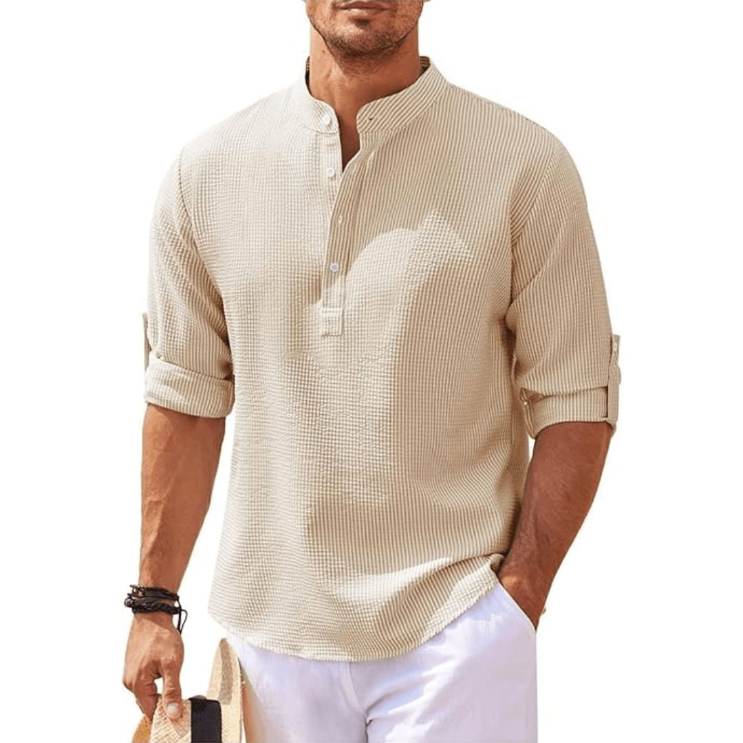 Primadon Freizehemden Beige / S Loris | atmungsaktives Sommerhemd für Herren Baumwolle