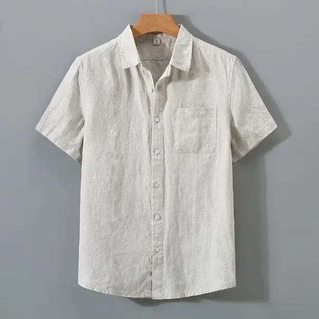 Primadon Freizehemden Beige / S Percassi | Lässiges Leinenhemd für Herren Sommer