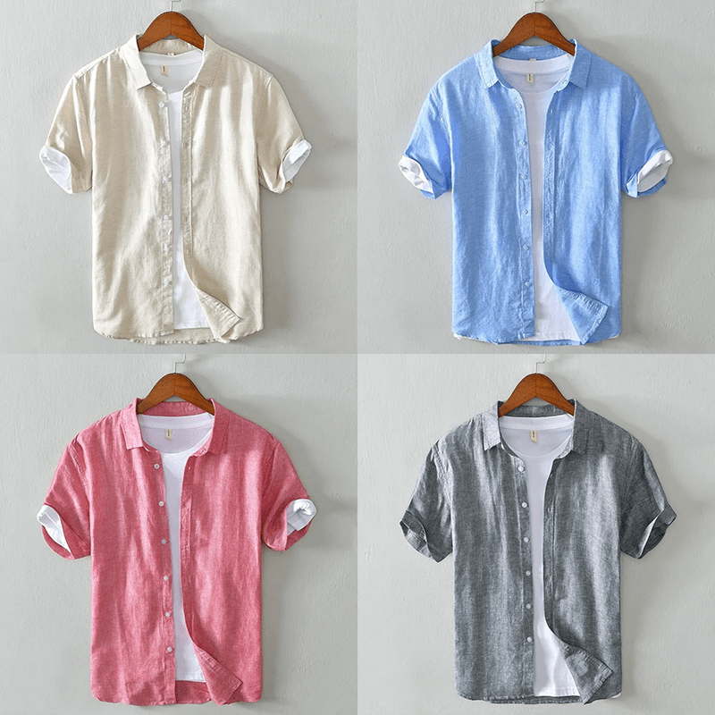Primadon Freizehemden Tony | Luxuriöses Leinenhemd für Herren Relaxed Fit