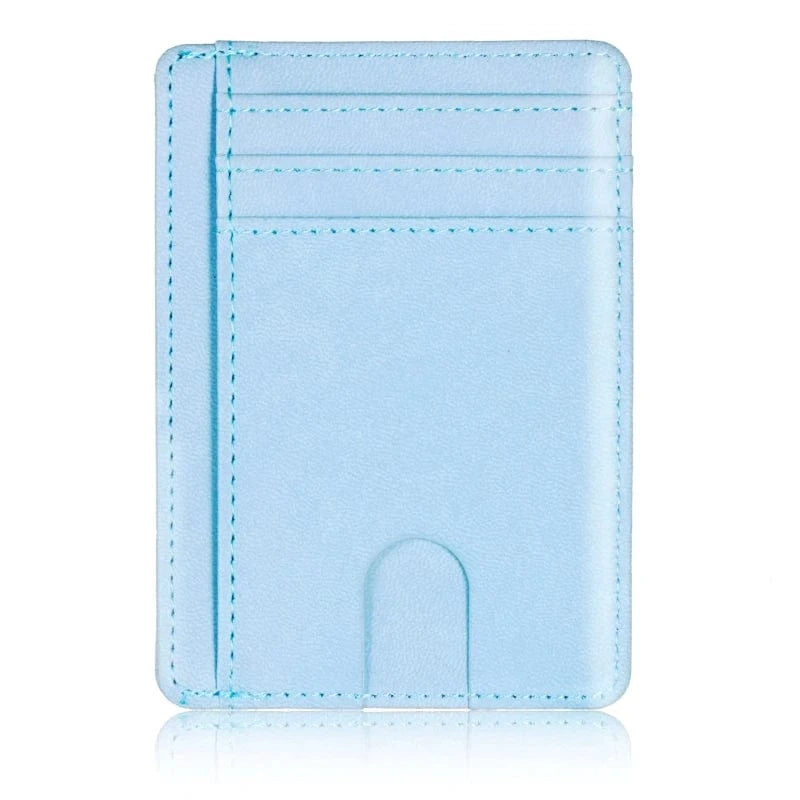 Primadon Geldbörsen himmelblau Tobias | schlanke RFID-Geldbörse für Herren leder