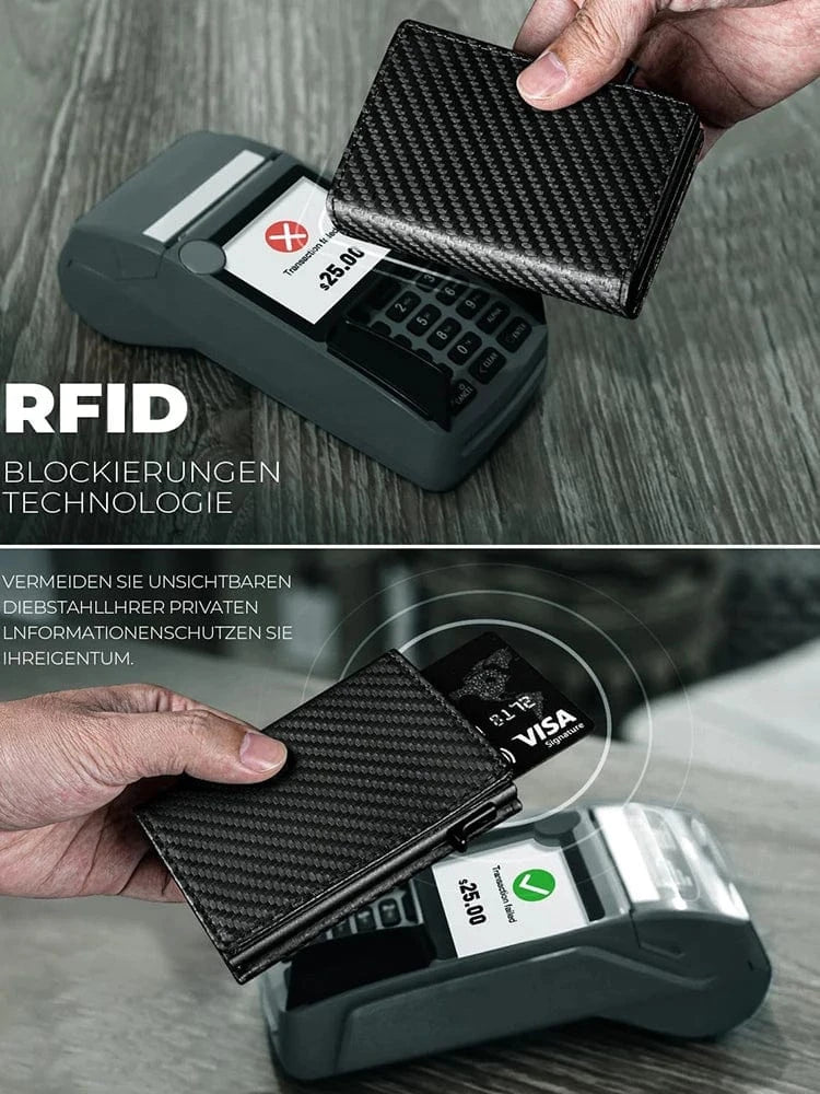 Primadon Geldbörsen Jonas | dünne RFID-Geldbörse für Herren aluminium