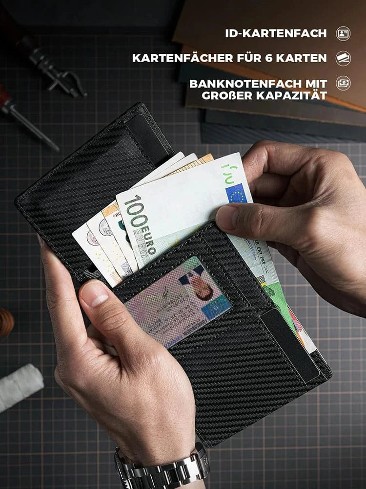 Primadon Geldbörsen Jonas | dünne RFID-Geldbörse für Herren aluminium