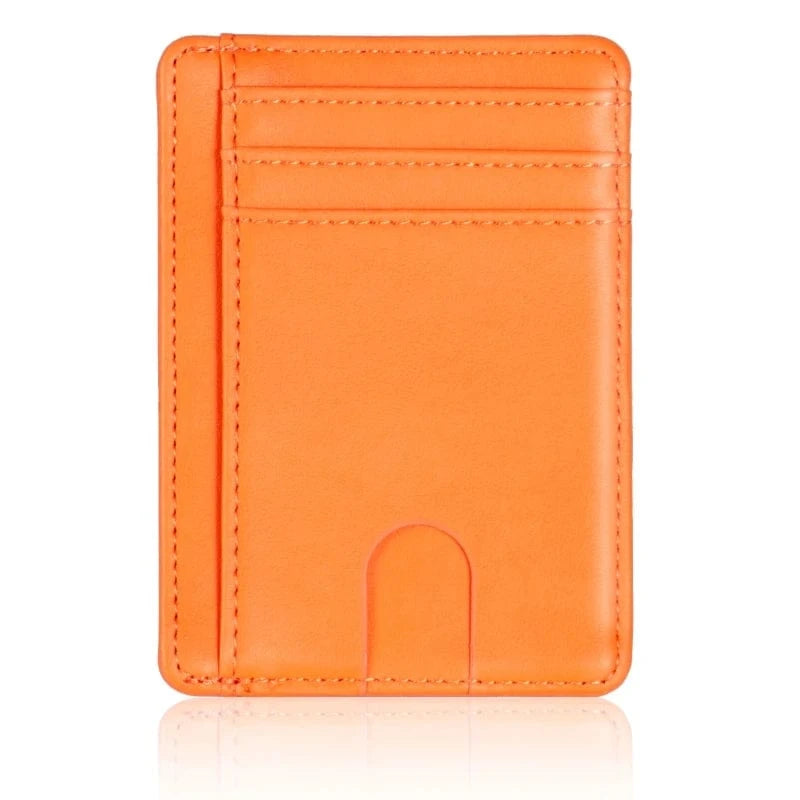 Primadon Geldbörsen orange Tobias | schlanke RFID-Geldbörse für Herren leder